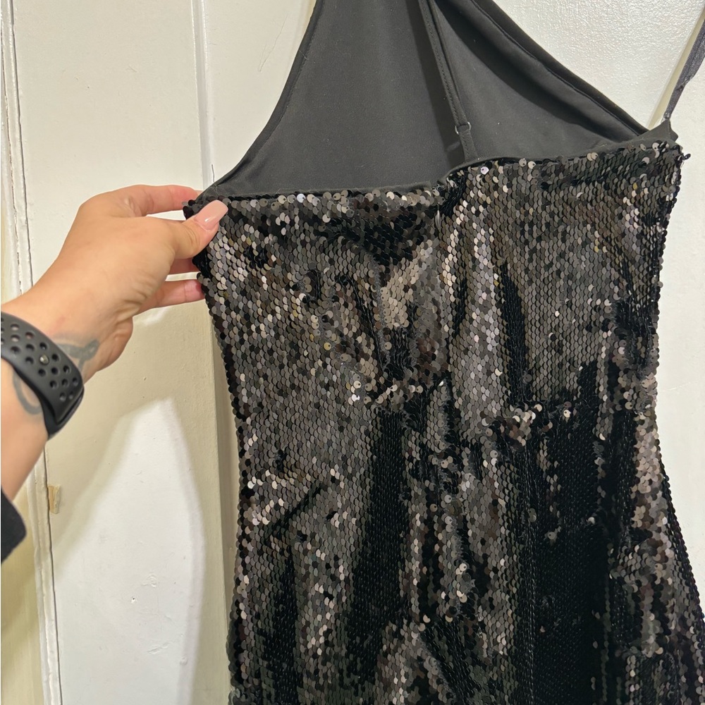 Trisha Mini Dress in Black sequin 
h:ours size XS - Picture 3 of 5